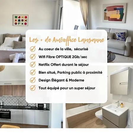 Am3office Lausanne New, Cozy, Central, Fast Wi-fi & Contactless Check-in *
