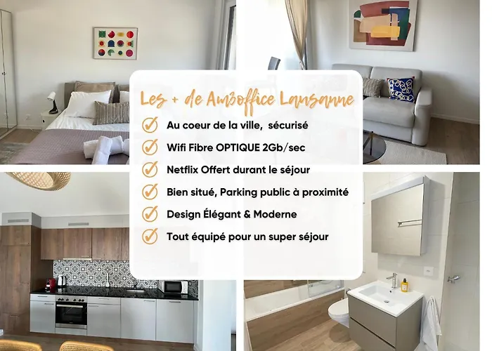 Am3office Lausanne New, Cozy, Central, Fast Wi-fi & Contactless Check-in *